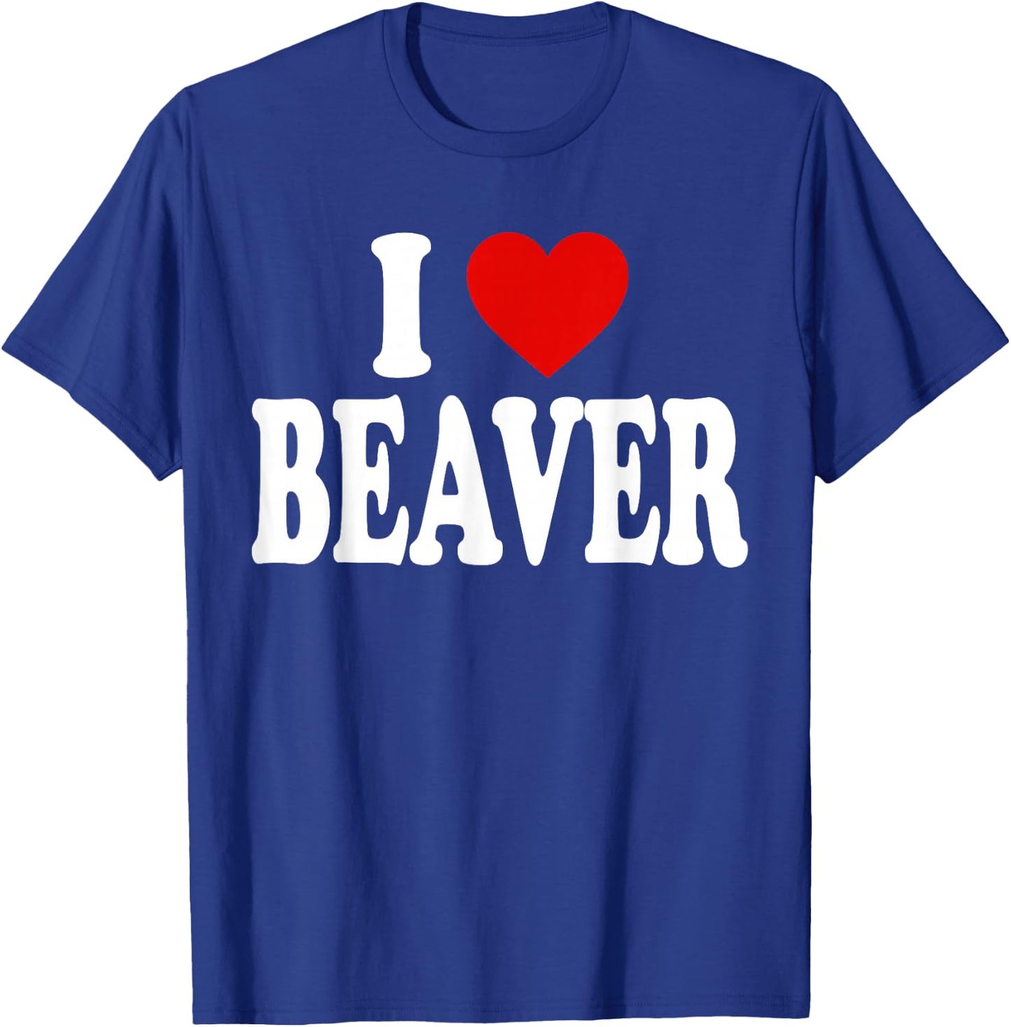 I Heart Love Beaver T-Shirt - T-Shirt | Royal