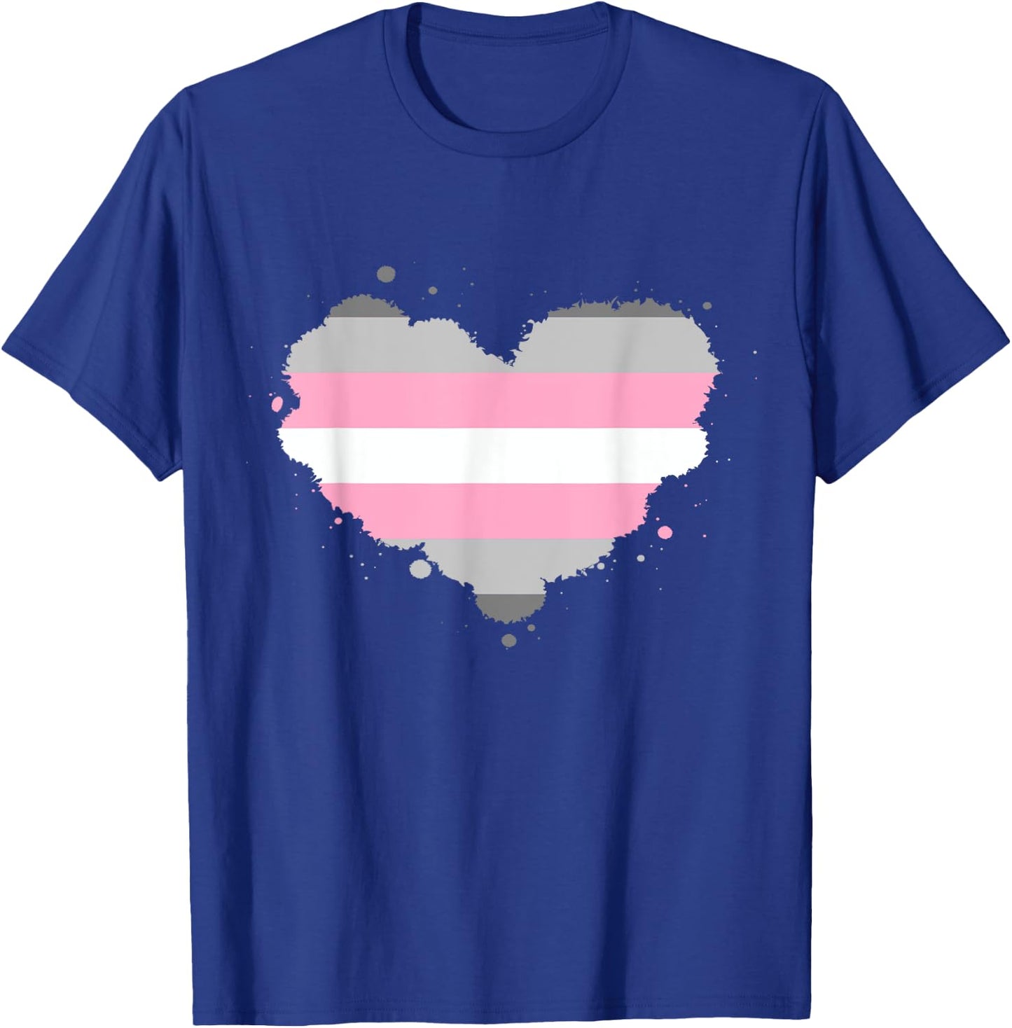 Demigirl Pride Flag Heart Demigirl Flag T-Shirt - T-Shirt | Royal
