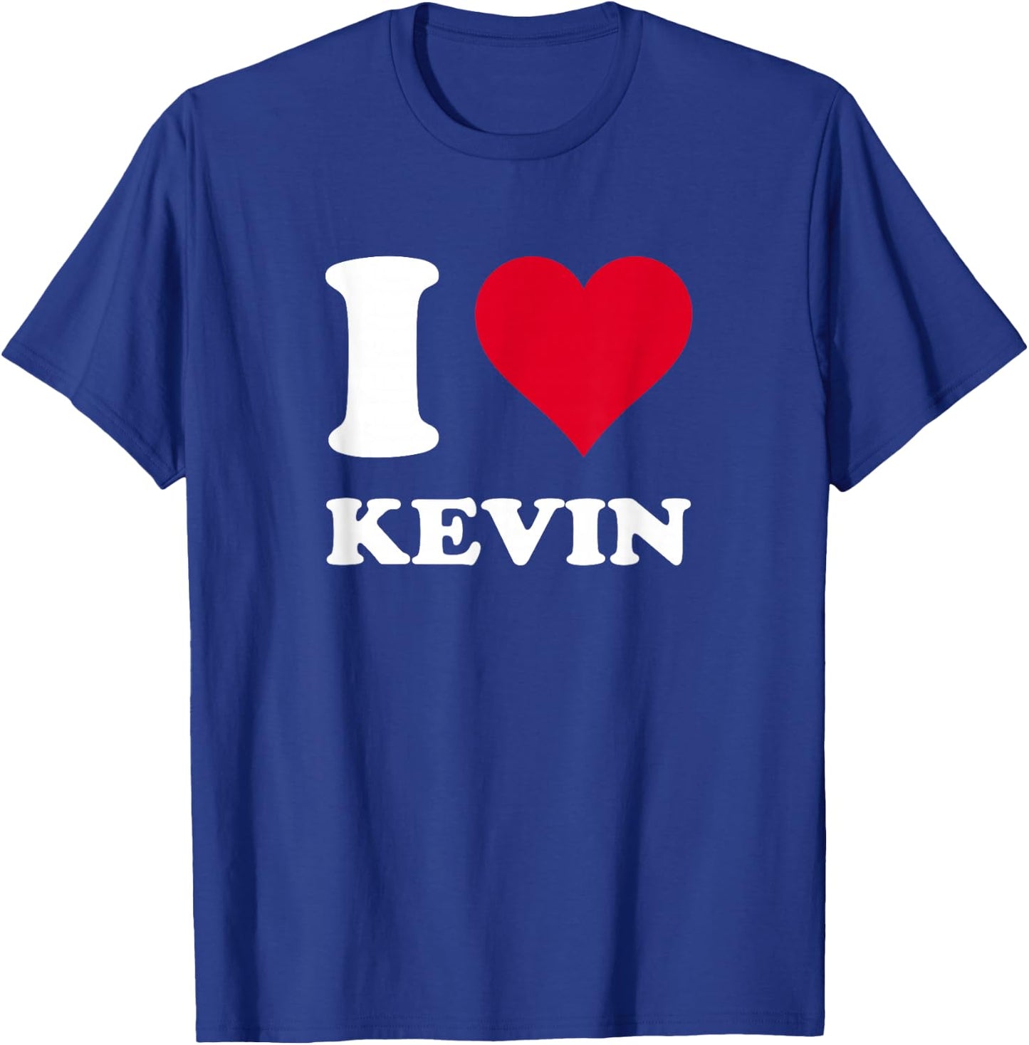 Red Heart I Love Kevin. T-Shirt - T-Shirt | Royal