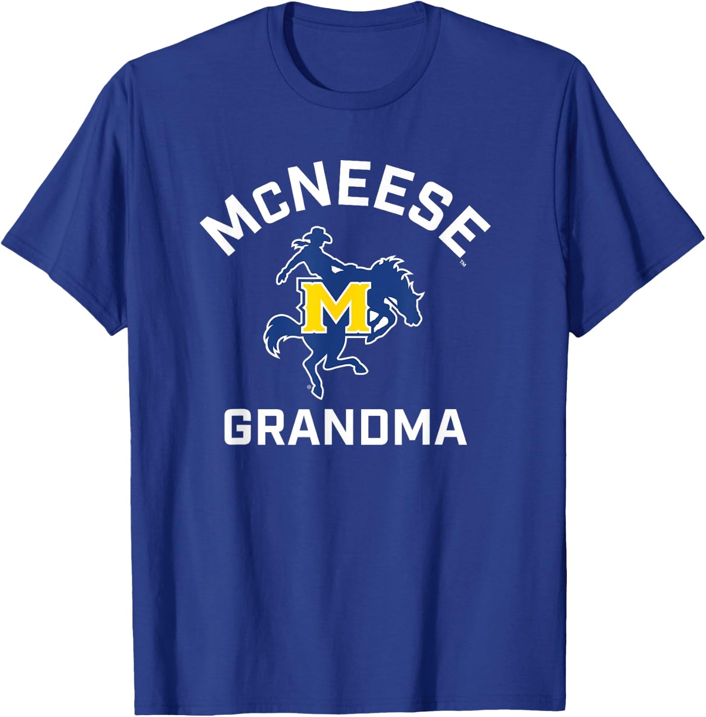McNeese State University Cowboys Arched Grandma T-Shirt - T-Shirt | Royal
