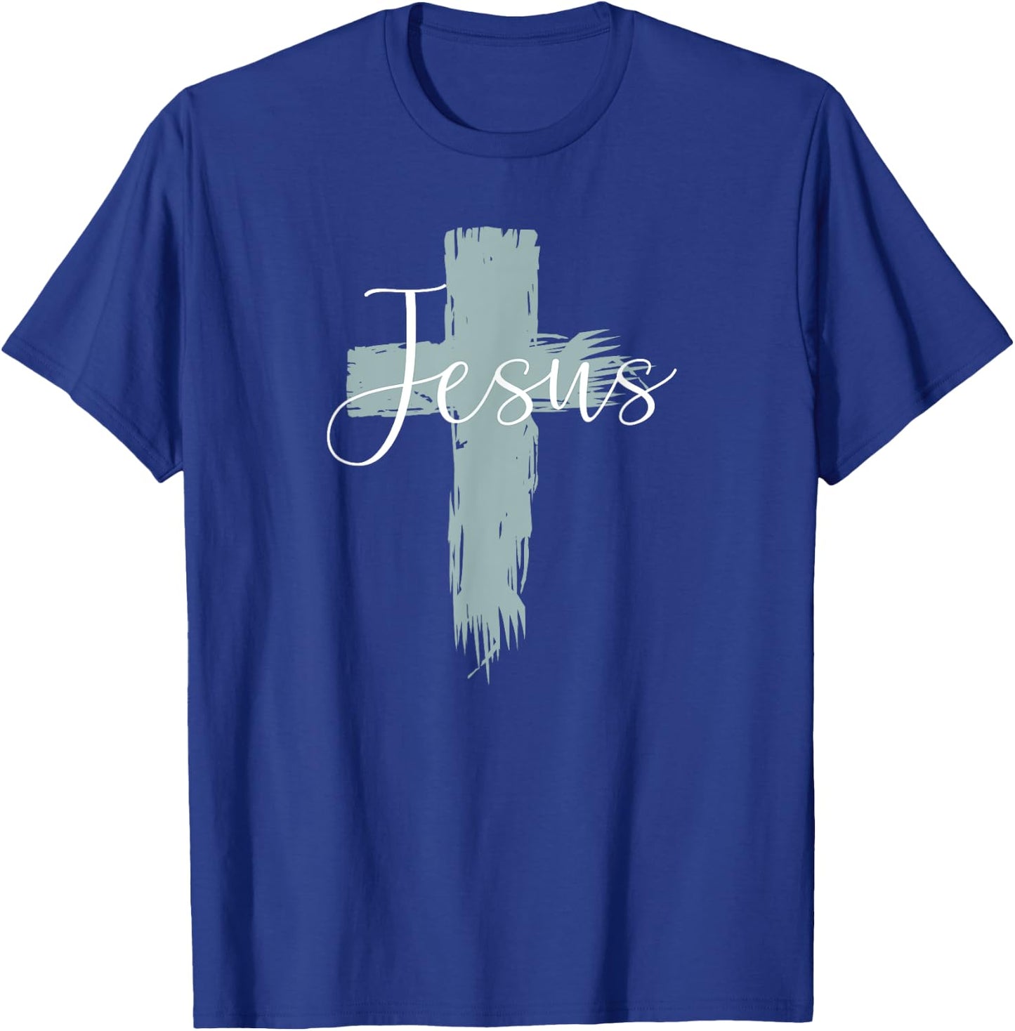 Jesus On Cross Paint Cool Religion God Faith Christian Gift T-Shirt - T-Shirt | Royal