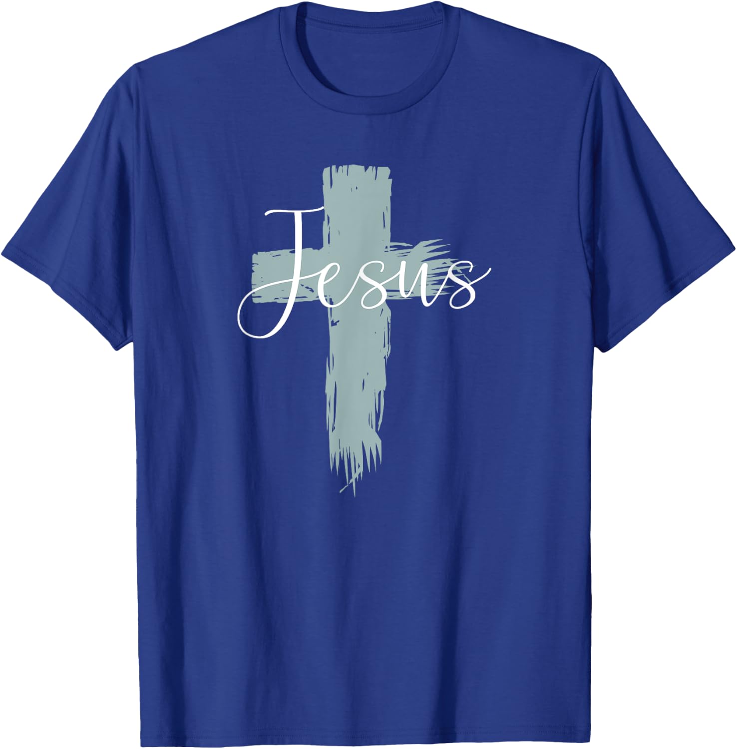 Jesus On Cross Paint Cool Religion God Faith Christian Gift T-Shirt - T-Shirt | Royal