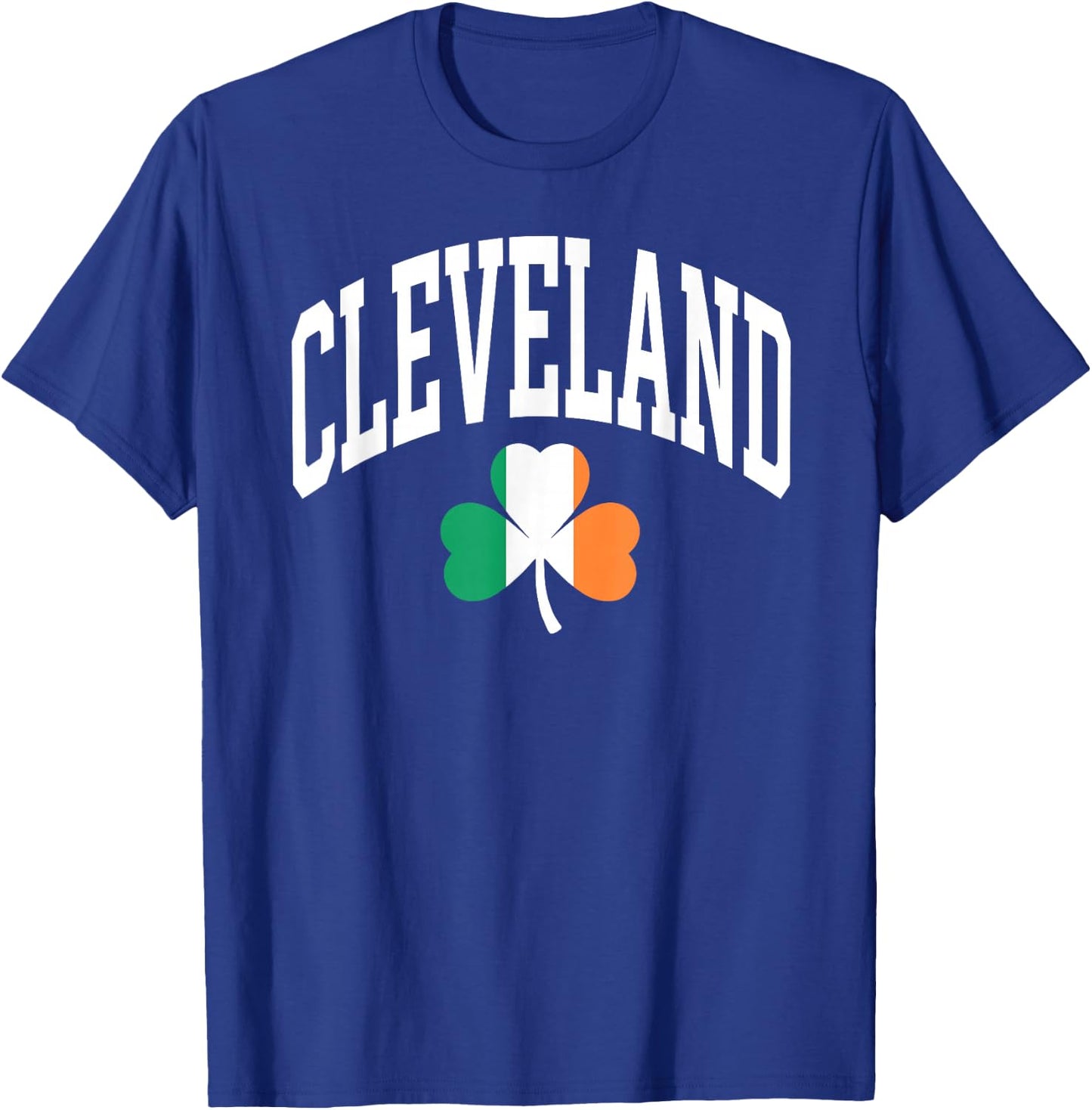 Cleveland St Patricks Day Irish Flag Shamrock T-Shirt - T-Shirt | Royal