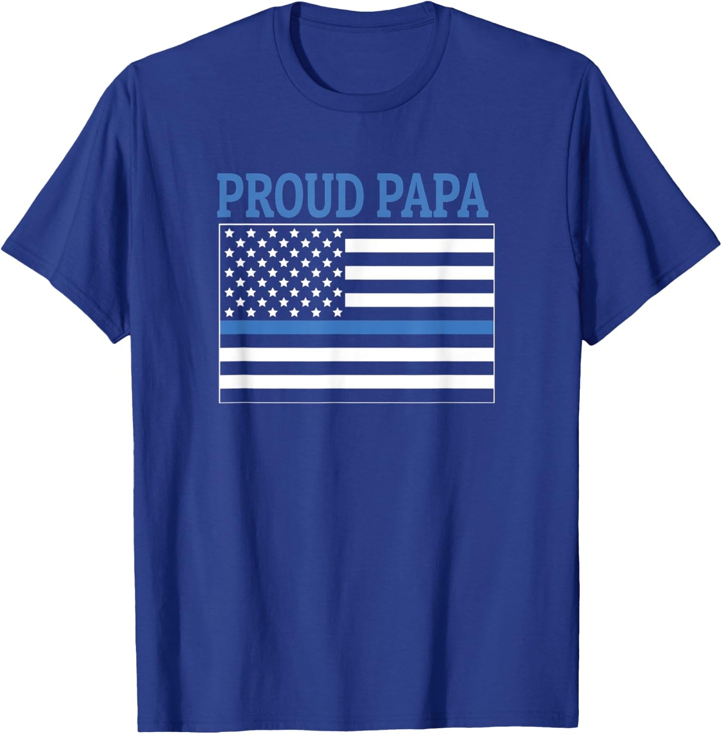 Police Officer Papa - Proud Papa T-Shirt - T-Shirt | Royal