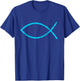 Jesus Fish Ichthus Ichthy Emblem Christian Faith Symbol T-Shirt - T-Shirt | Royal