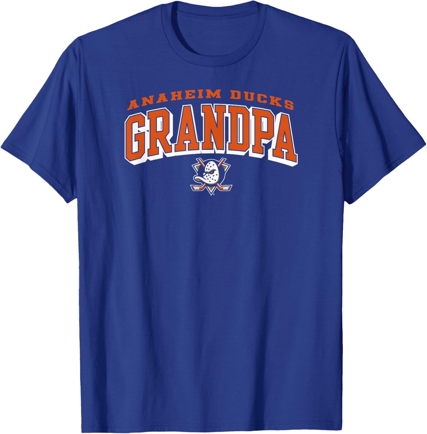Anaheim Ducks Grandpa Arch Black NHL Officially Licensed T-Shirt - T-Shirt | Royal