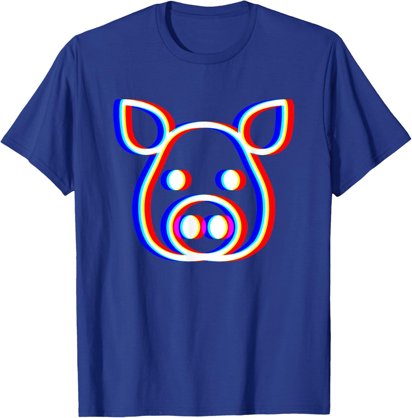 Pig Face Vaporwave Rave EDM Techno Music Fan T-Shirt - T-Shirt | Royal