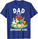 Dad Of The Birthday Girl Farm Animals Farm Theme Party T-Shirt - T-Shirt | Royal
