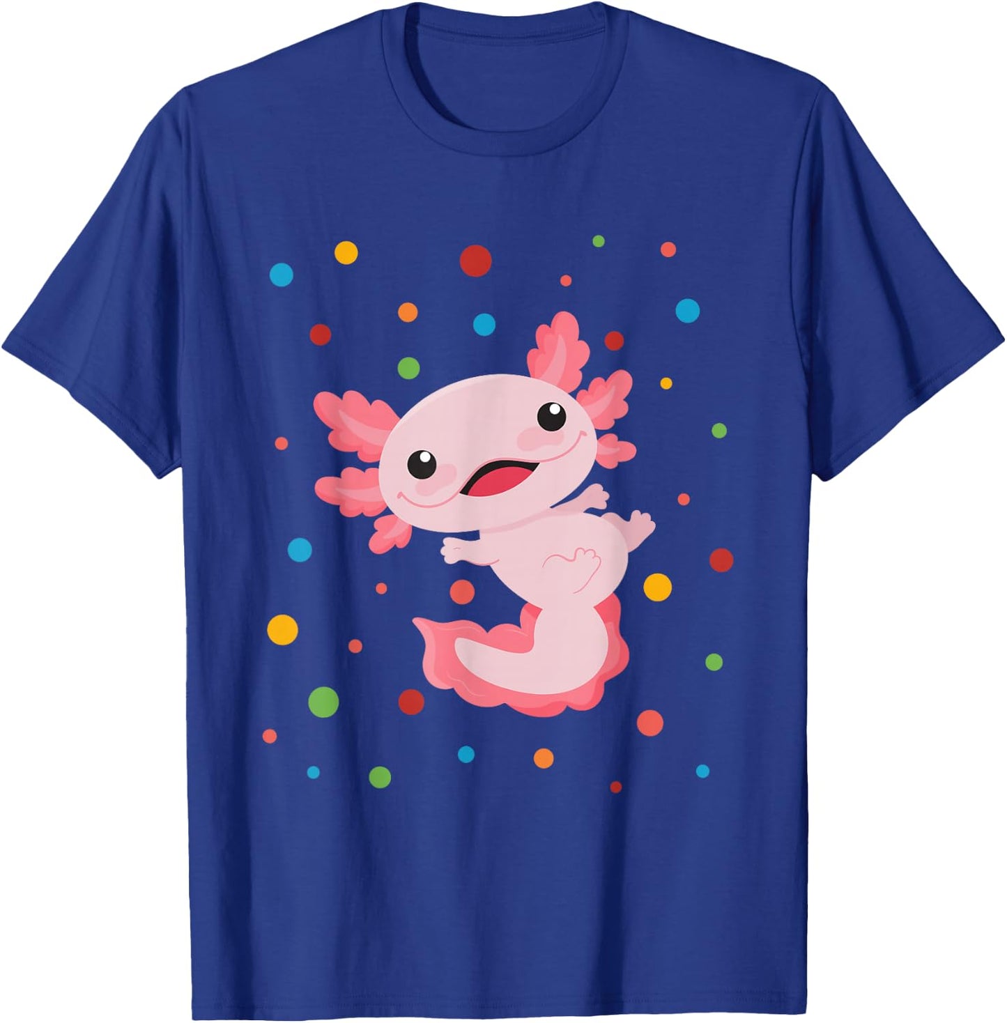 Dot Day Shirt Polka Dots Axolotl Kids Boys Girls Youths T-Shirt - T-Shirt | Royal