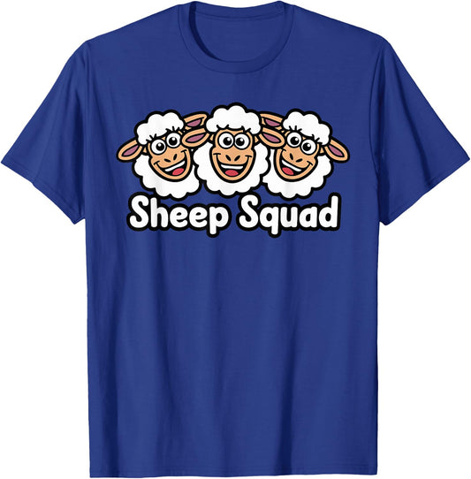 Sheep Squad for Sheep Lover Shirt | Cool Sheep T-Shirt - T-Shirt | Royal
