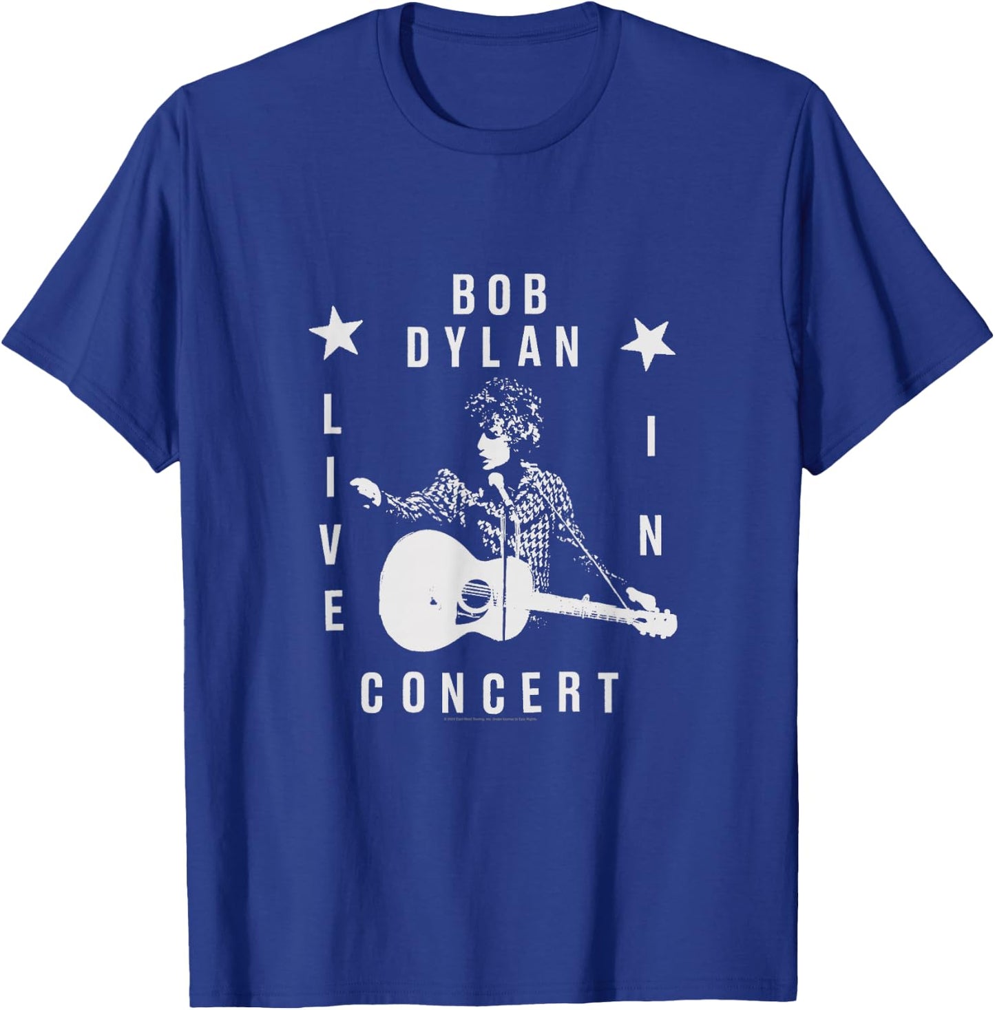 Bob Dylan Live In Concert Official , Black, S T-Shirt - T-Shirt | Royal