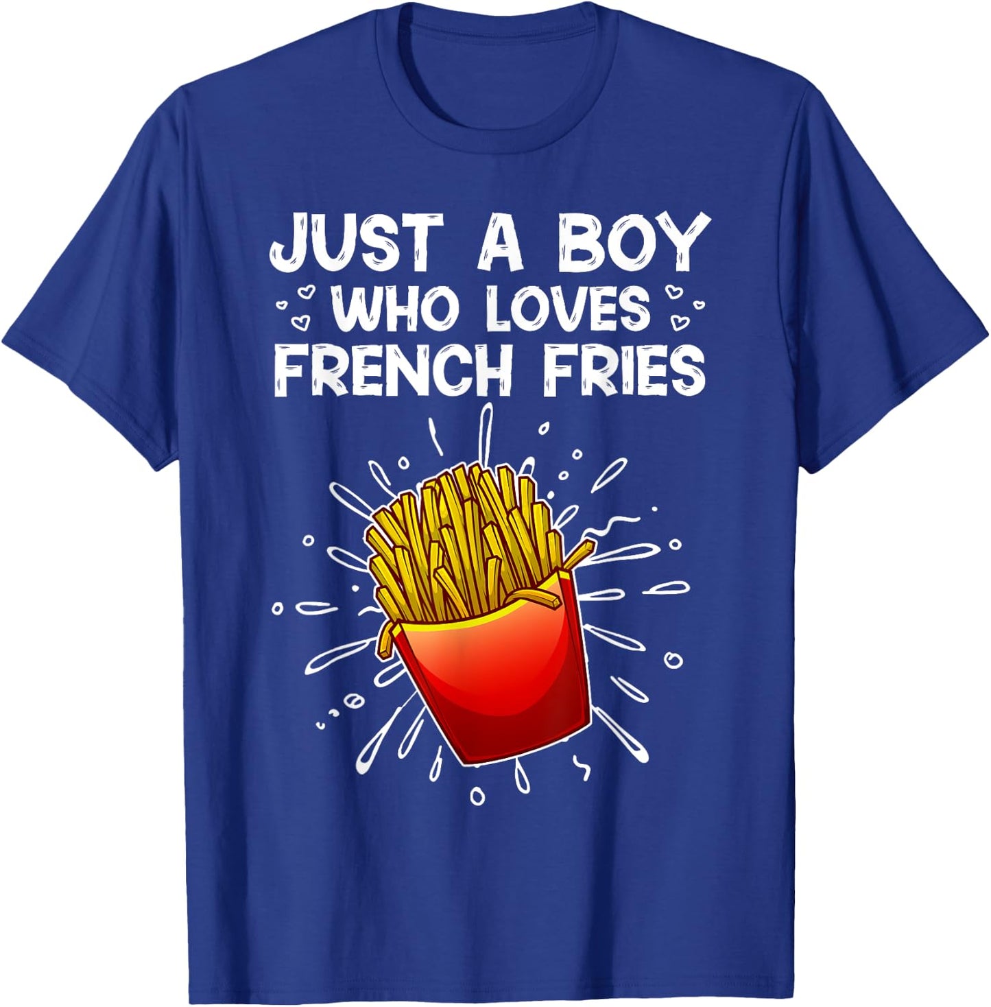 Cool French Fries For Boys Kids Sweet Potato Chef Fast Food T-Shirt - T-Shirt | Royal