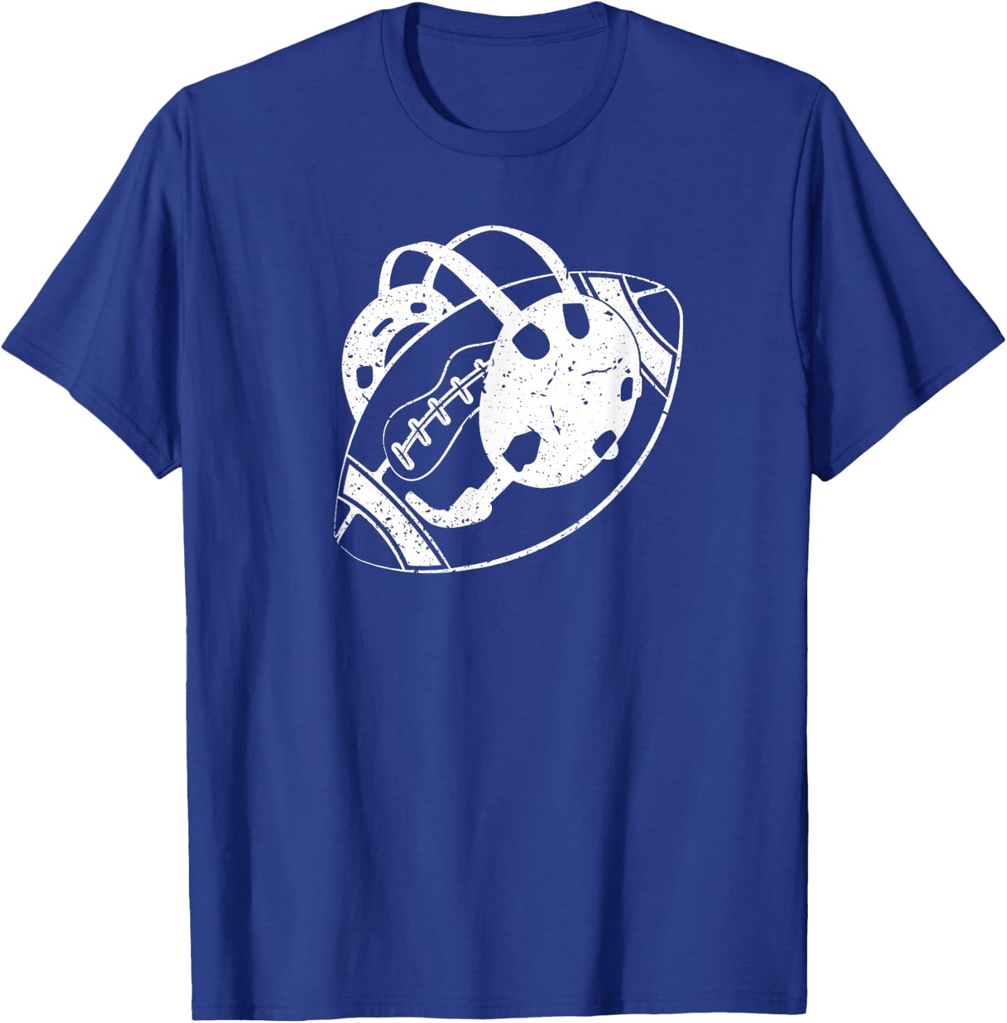 Football and Wrestling Two Sports Athlete, Wrestling Football T-Shirt - T-Shirt | Royal