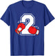 Kids 2nd Birthday Boxing Boy 2 Year Old Boxer Bday Party T-Shirt - T-Shirt | Royal