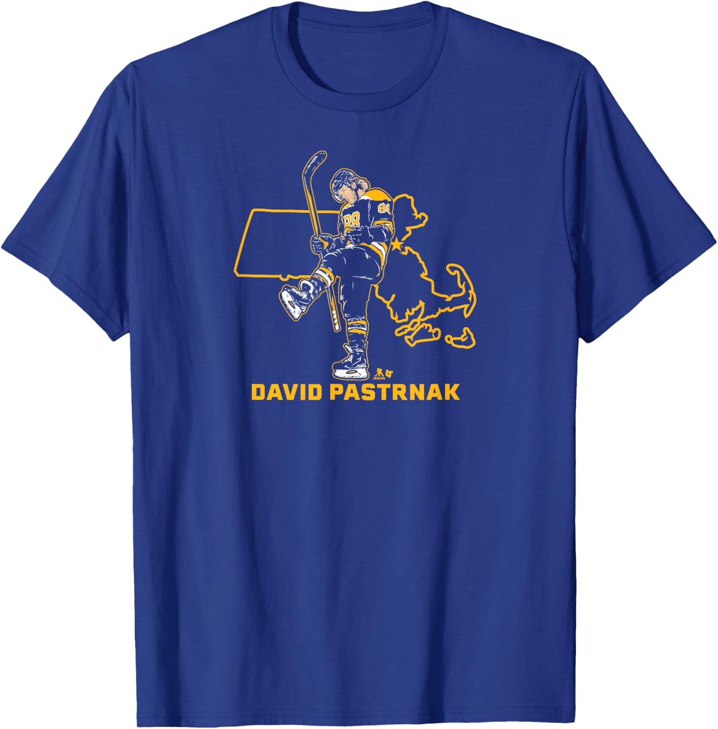 David Pastrnak: State Star - Boston Hockey T-Shirt - T-Shirt | Royal