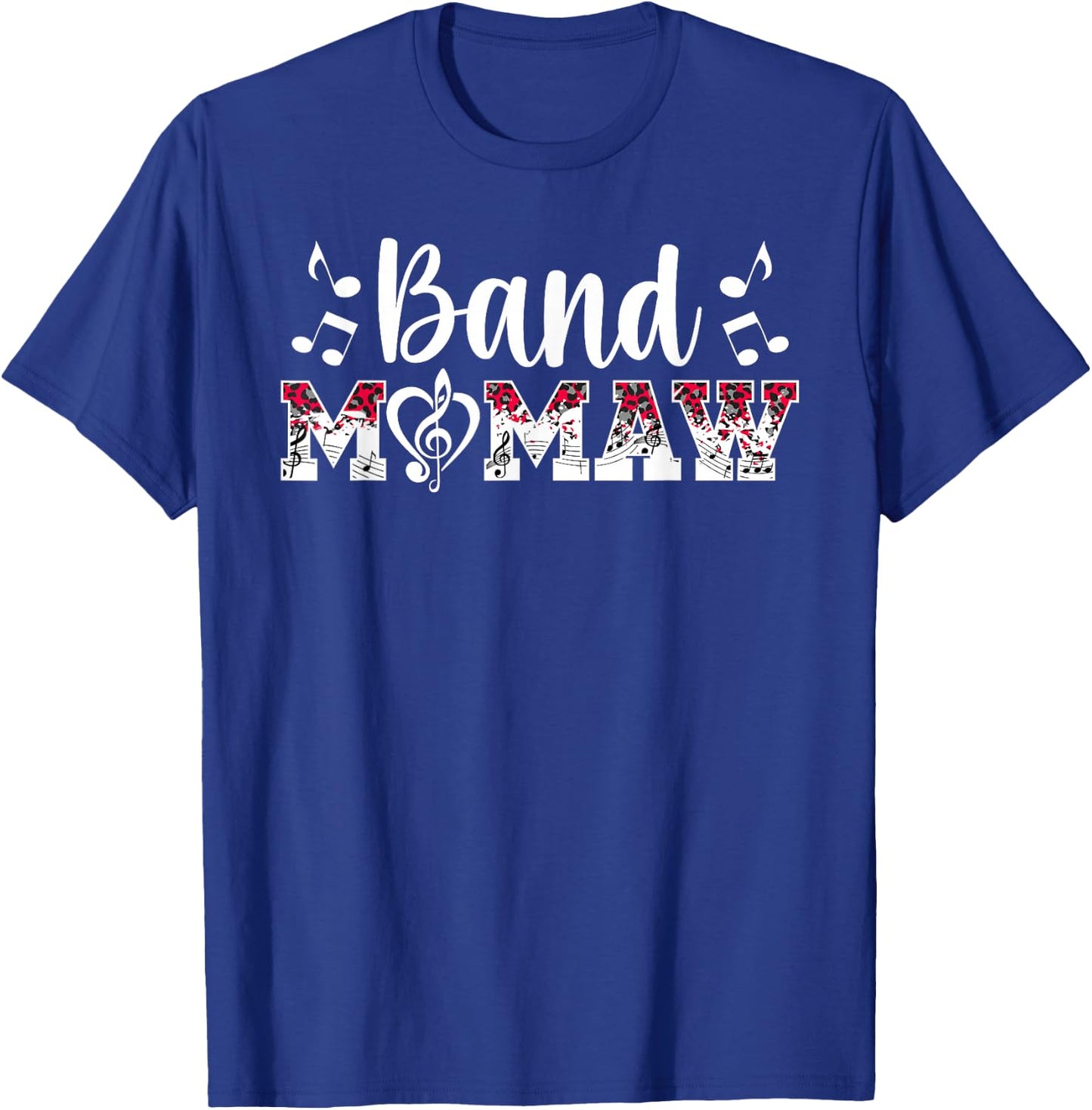 Band Mamaw Leopard Marching Band Mamaw Grandma T-Shirt - T-Shirt | Royal