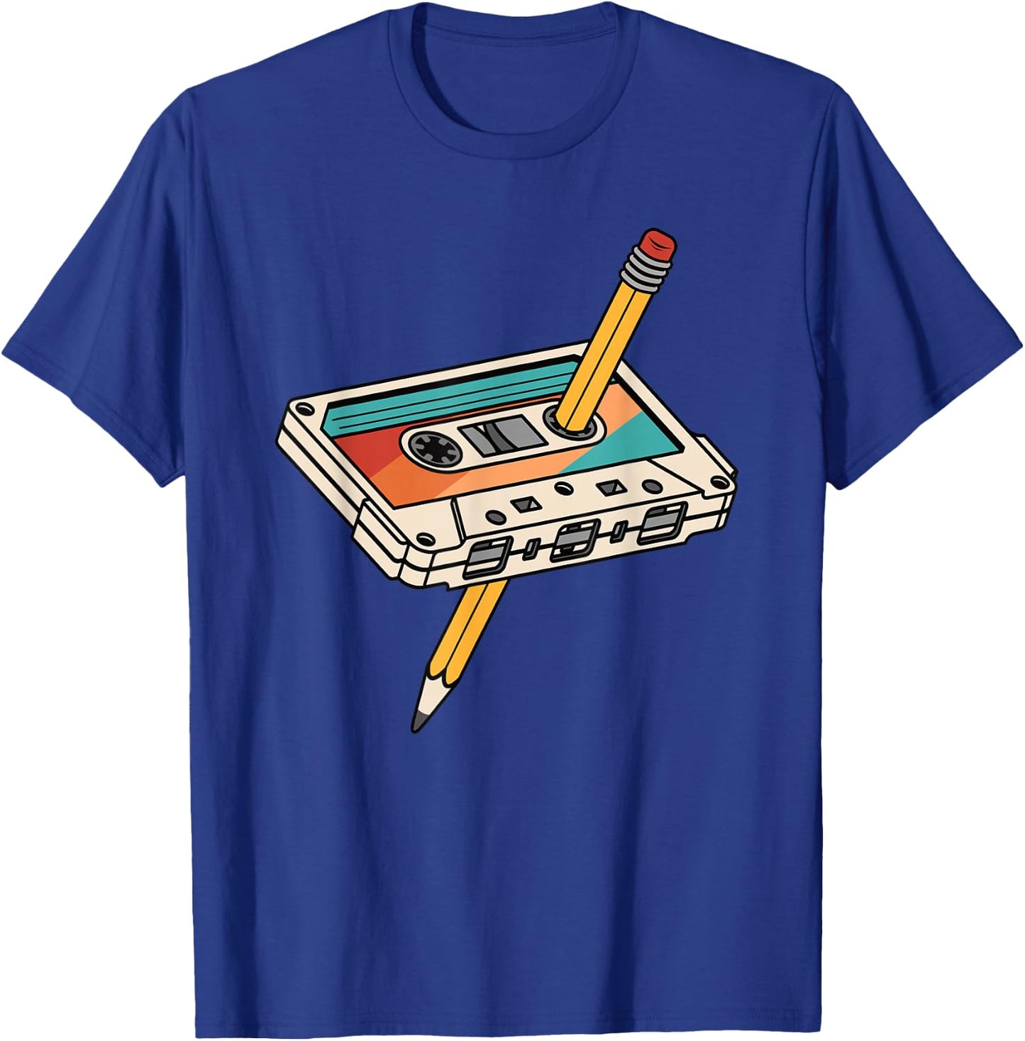 80s 90s Retro Party Outfit Cassette Vintage Women Men T-Shirt - T-Shirt | Royal