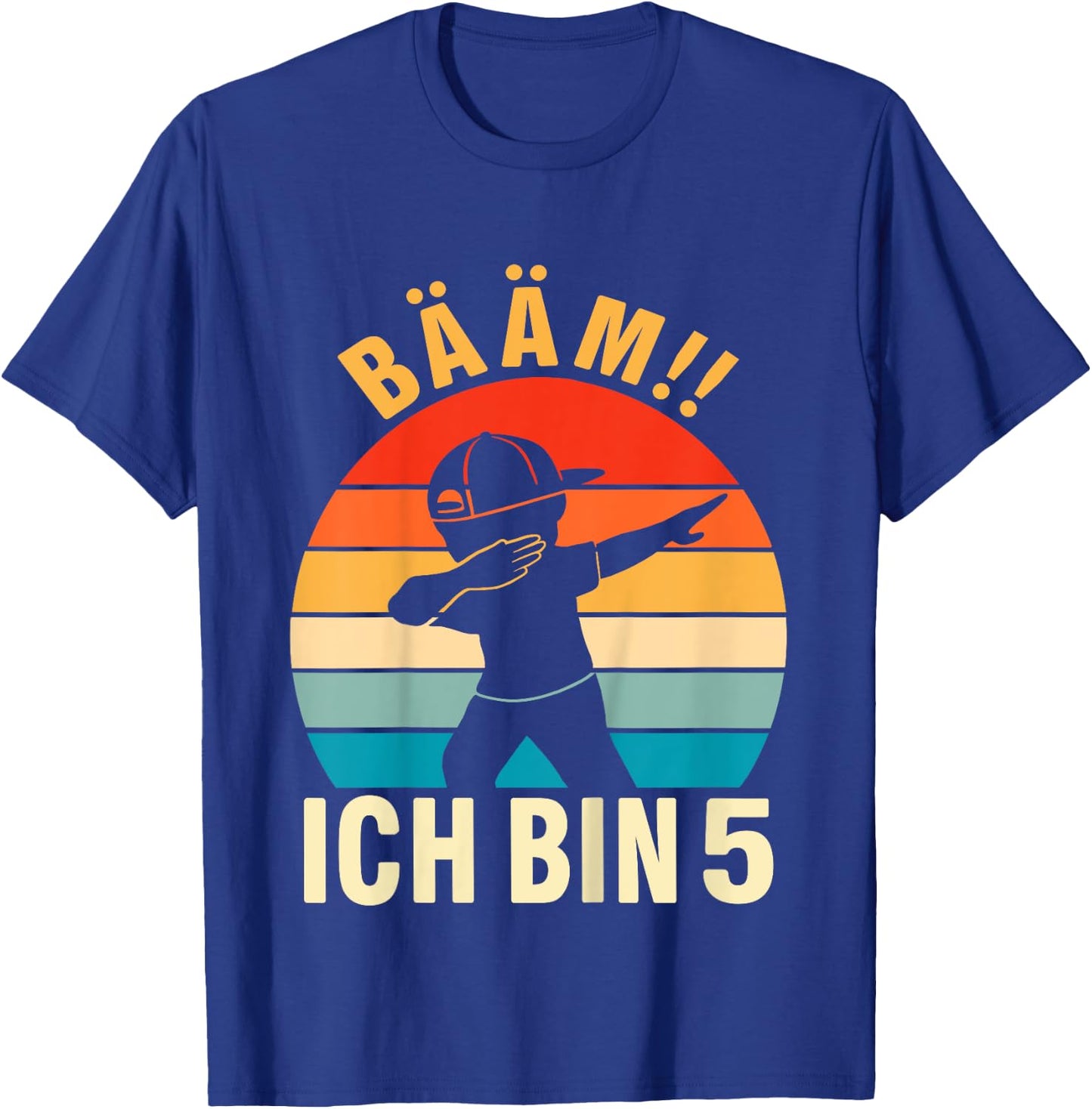Kids Dabbing 5 Years 5th Birthday for Boys , black T-Shirt - T-Shirt | Royal