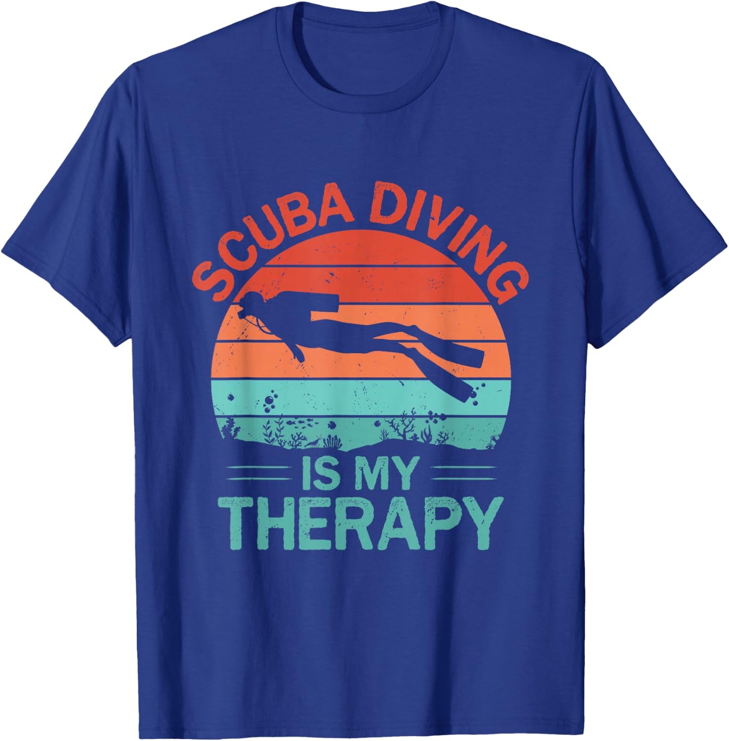 Scuba Diver Divemaster Diving Instructor Underwater T-Shirt - T-Shirt | Royal