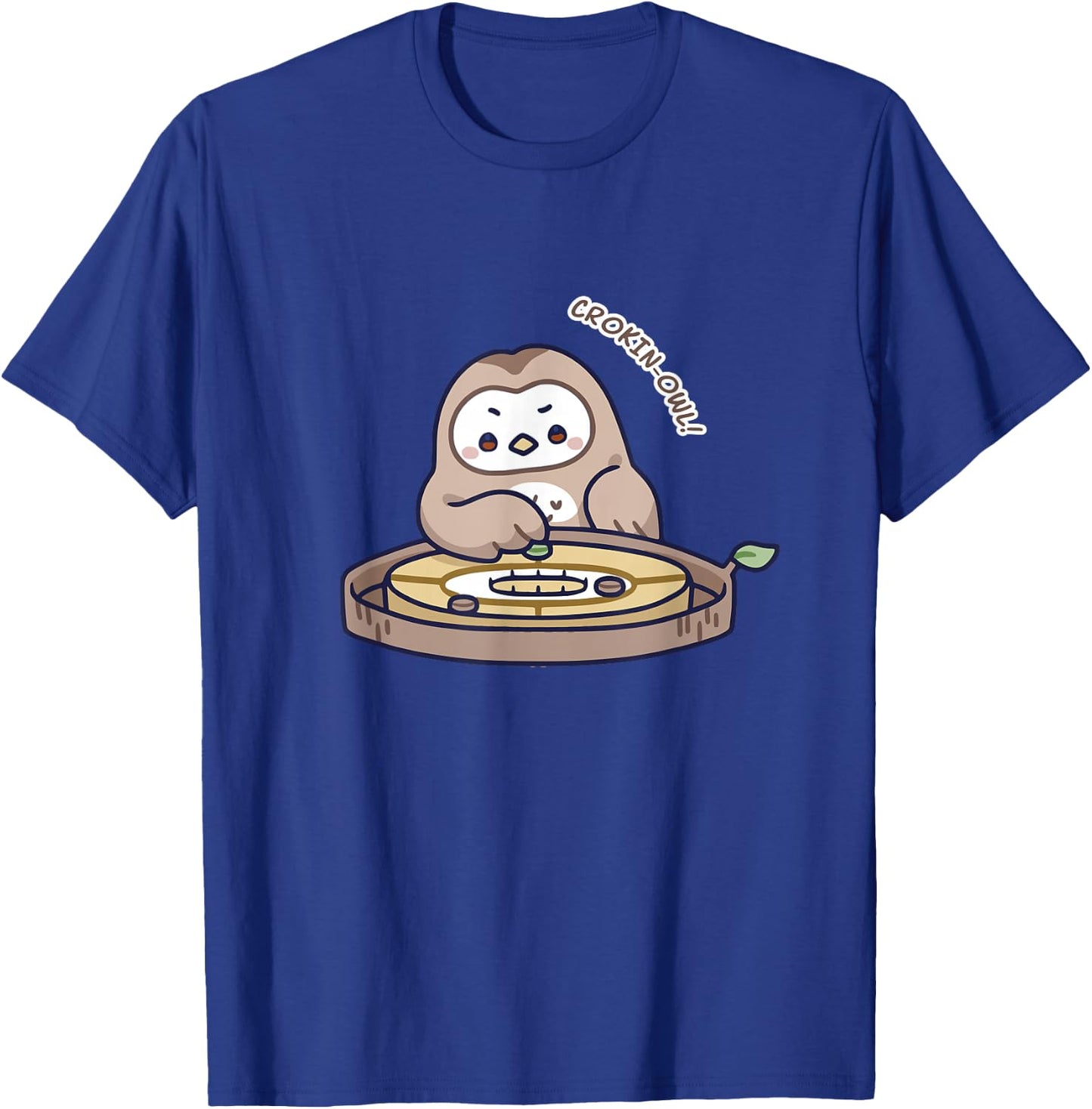 Kawaii Games Crokinole Owl T-Shirt - T-Shirt | Royal