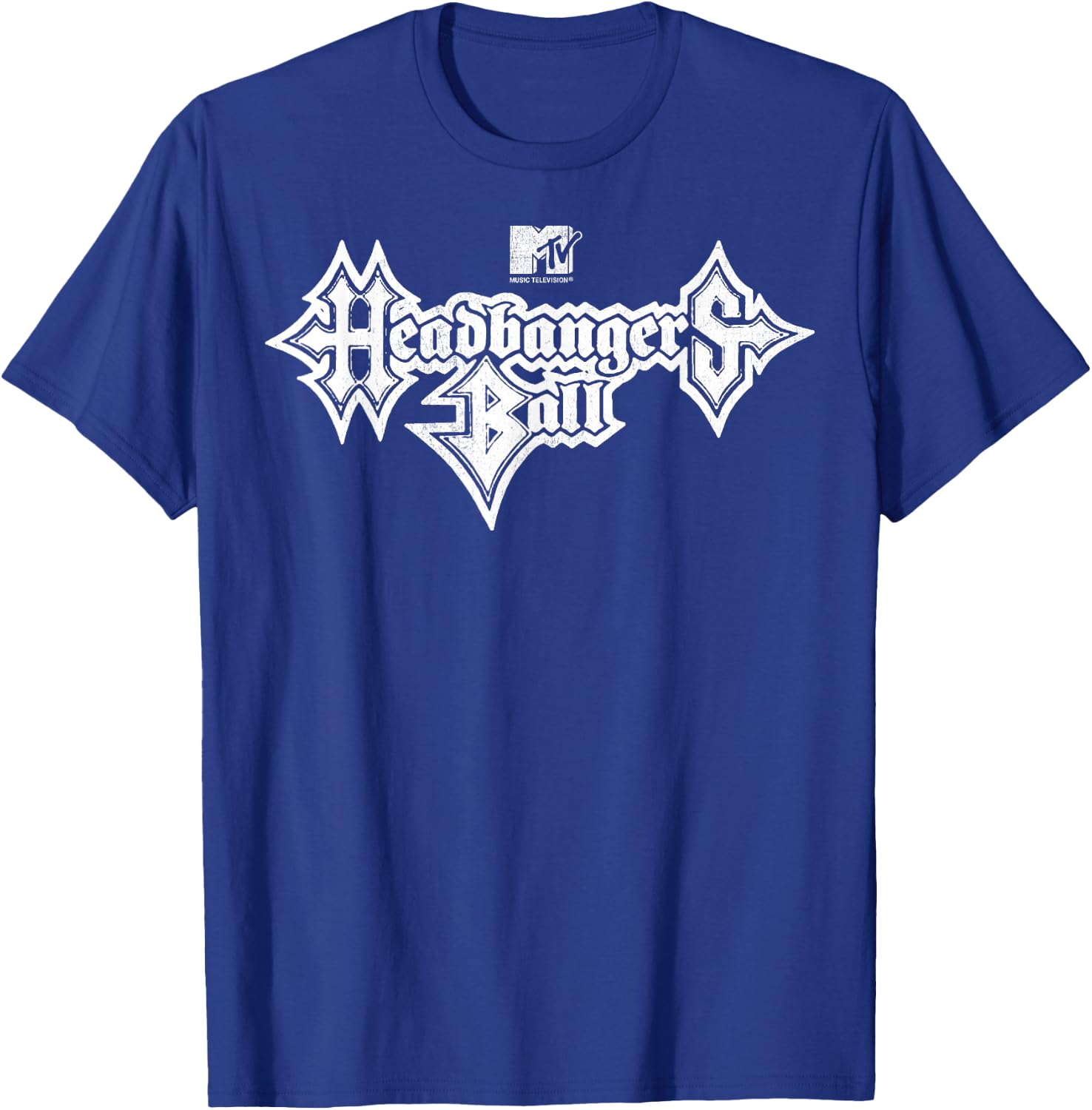 MTV Headbangers Ball Outline Logo T-Shirt - T-Shirt | Royal