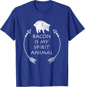 Bacon is my Spirit Animal Funny Pig Distressed Gift T-Shirt - T-Shirt | Royal