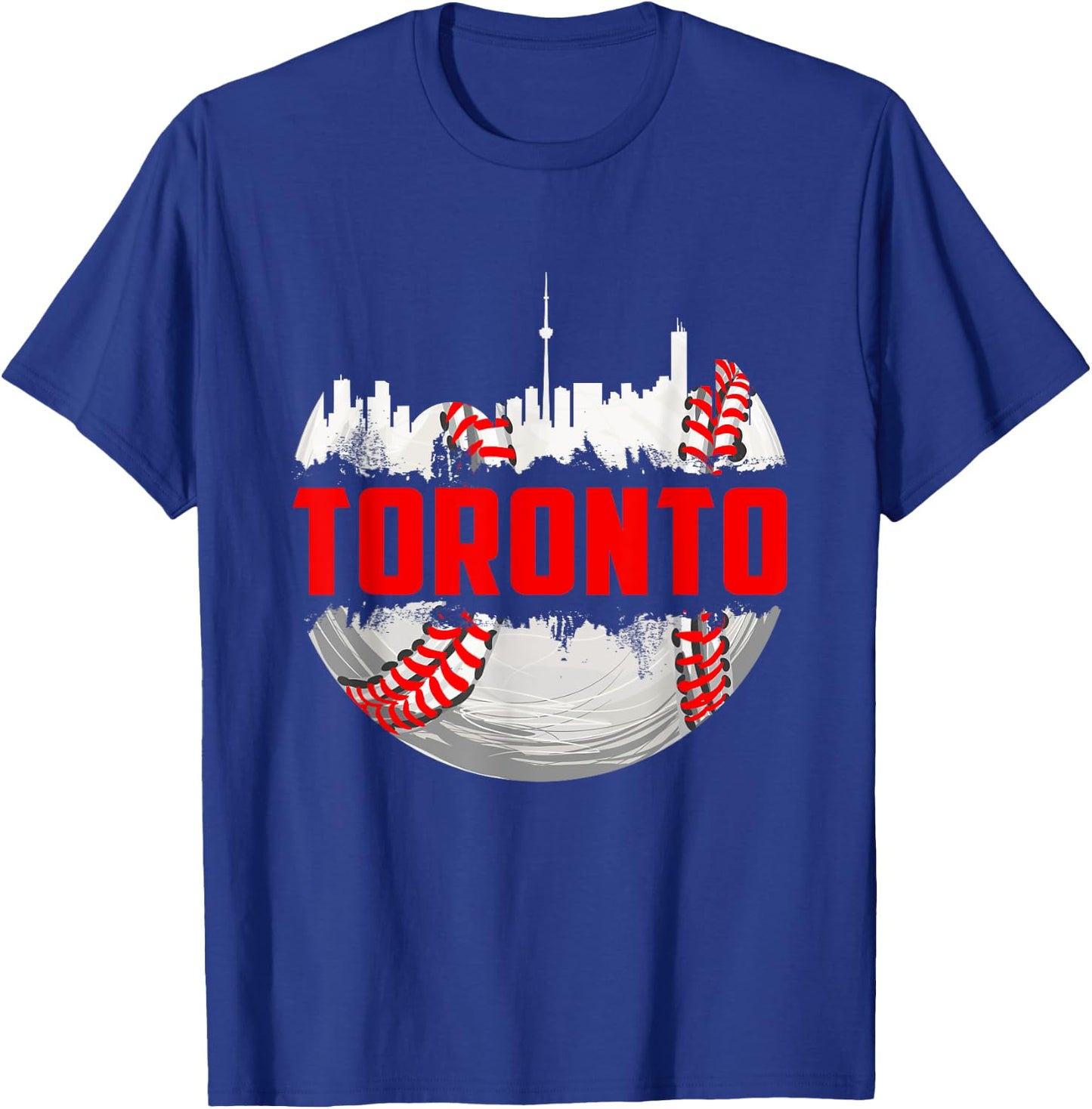 Toronto Cityscape Vintage Baseball Women Kids T-Shirt - T-Shirt | Royal