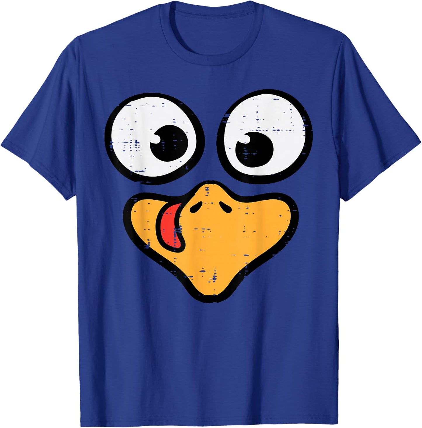 Thanksgiving Turkey Face Funny Match Costume Women Men Kids T-Shirt - T-Shirt | Royal