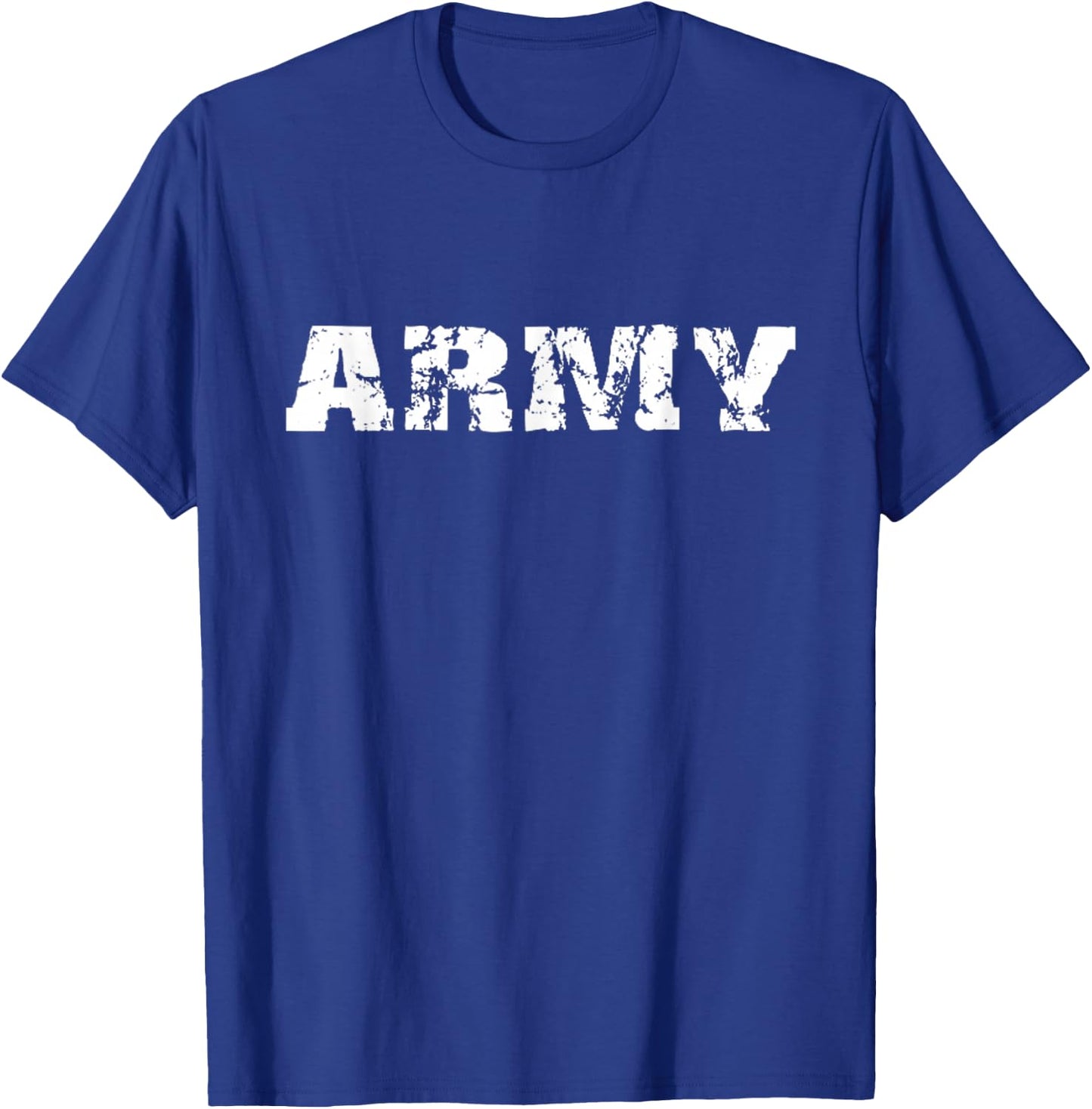 US Army, Army Veteran, Distressed Font T-Shirt - T-Shirt | Royal