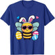 Cute Bee Bunny Ears Easter Day Boy Girl Kids T-Shirt - T-Shirt | Royal