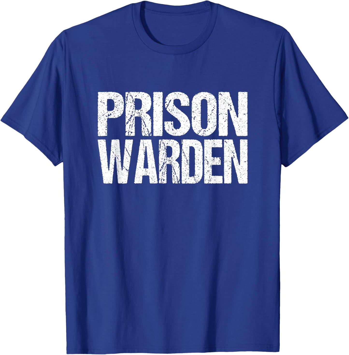 Prison Warden Police Officer Guard Lazy Halloween Costume T-Shirt - T-Shirt | Royal