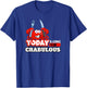 Funny Crab Eating Seafood Lover Crabbing Red Crabs T-Shirt - T-Shirt | Royal
