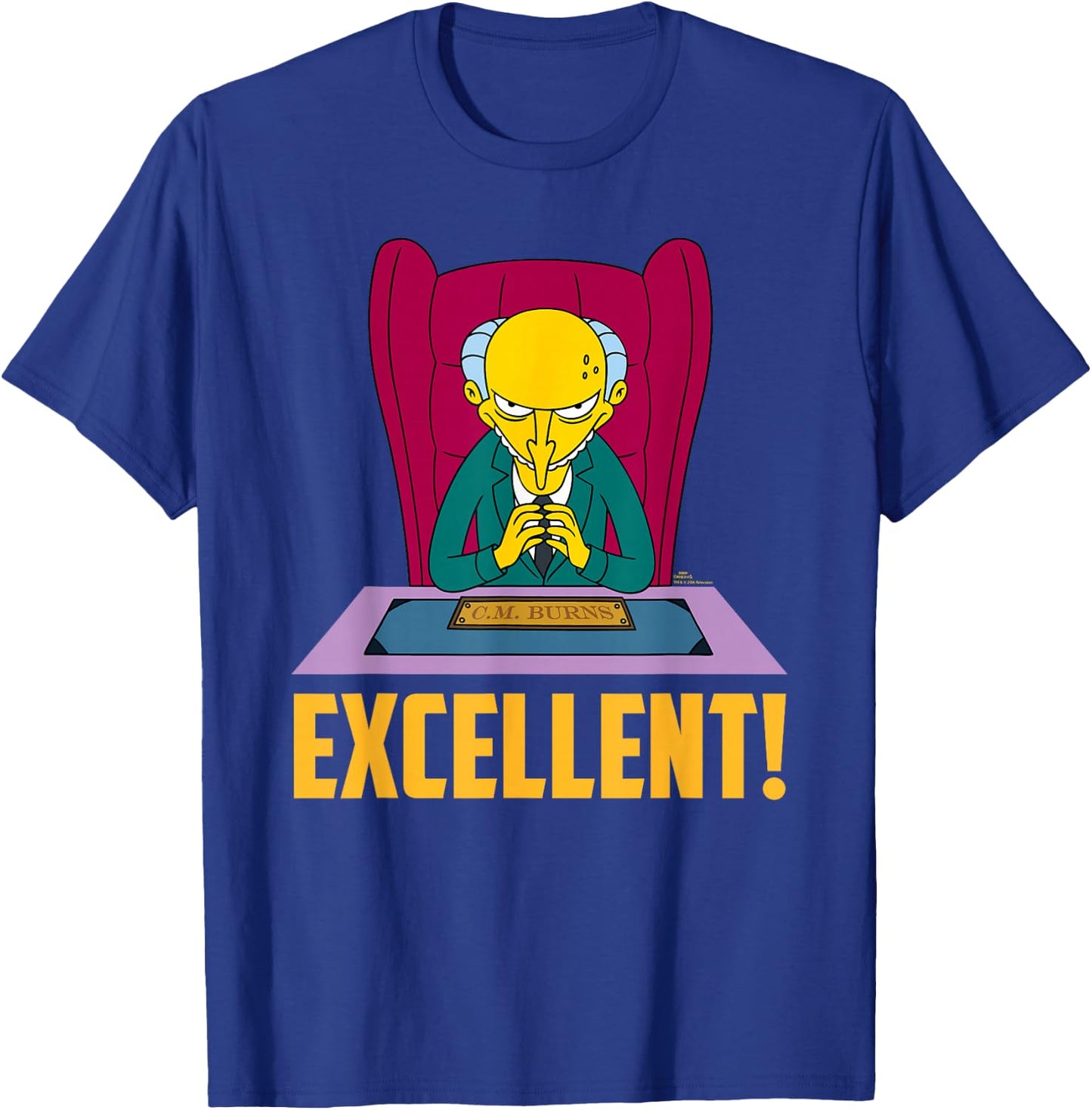 The Simpsons Mr. Burns at Desk Excellent , black T-Shirt - T-Shirt | Royal