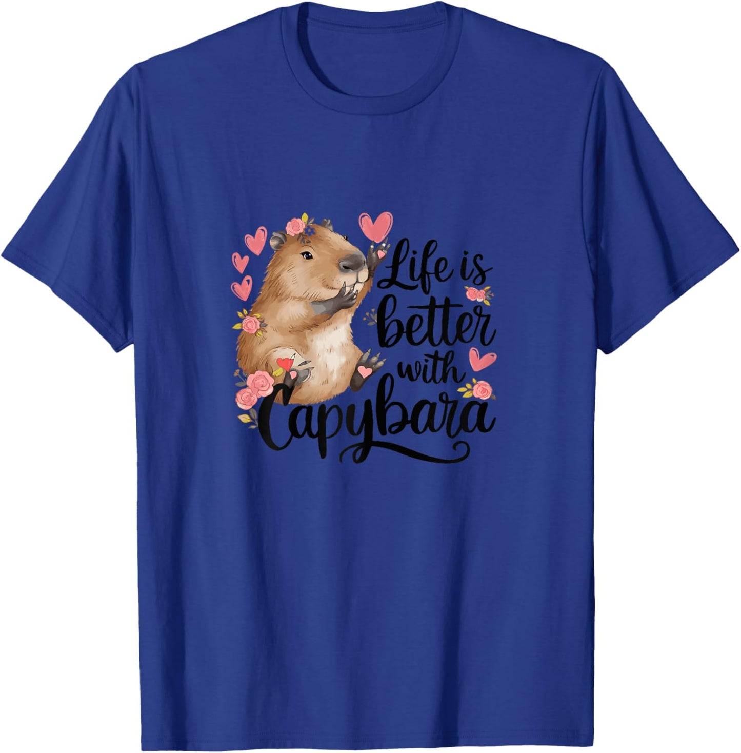 Cute Baby Capibara Rodent Animal Capybara for Kids Girls , White T-Shirt - T-Shirt | Royal