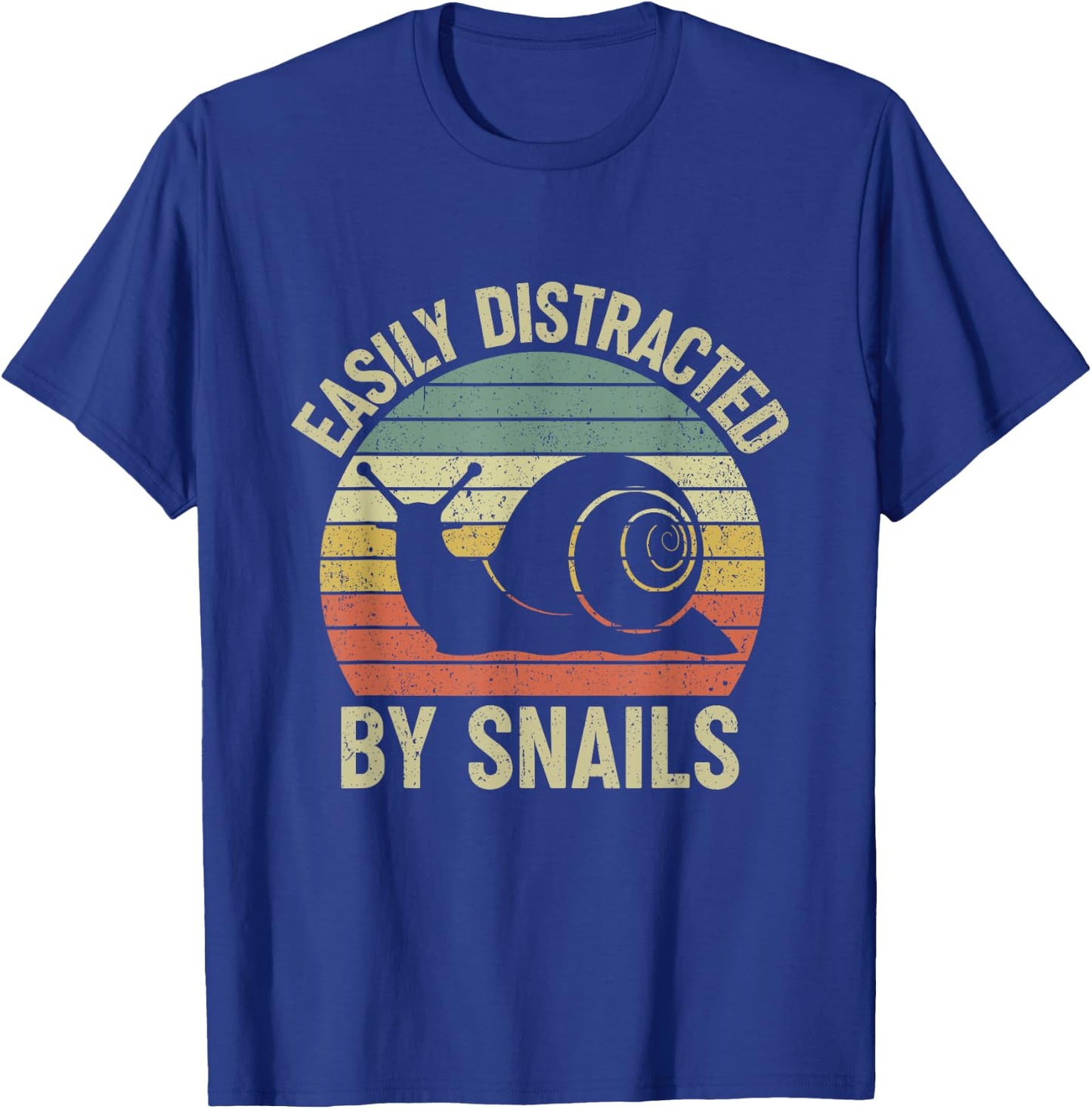 Easily Distracted by Snails T-Shirt - T-Shirt | Royal