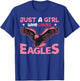 Women Just a Girl Who Loves Eagles Girls Bald Eagle Lover T-Shirt - T-Shirt | Royal