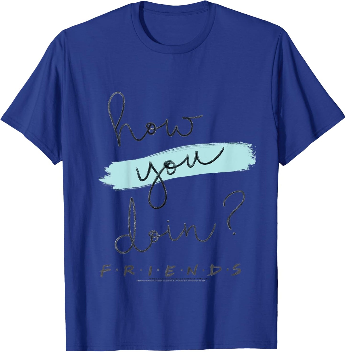 Kids Friends How You Doin Handwriting Camiseta , Black, 2 T-Shirt - T-Shirt | Royal
