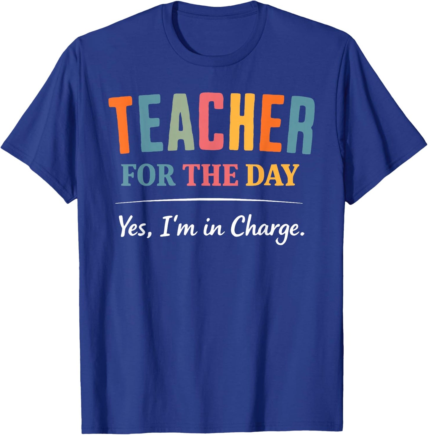 Teacher for A Day Elementary School Student Retro Kids Girls T-Shirt - T-Shirt | Royal