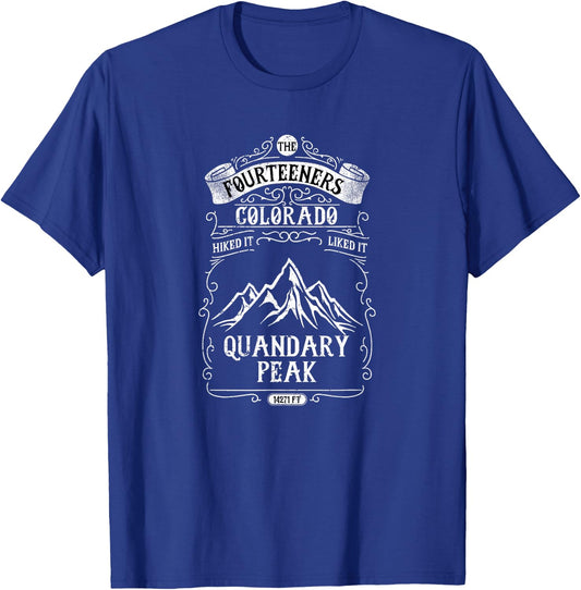 Colorado-Fourteeners-Hiking-Quandary Peak T-Shirt - T-Shirt | Royal