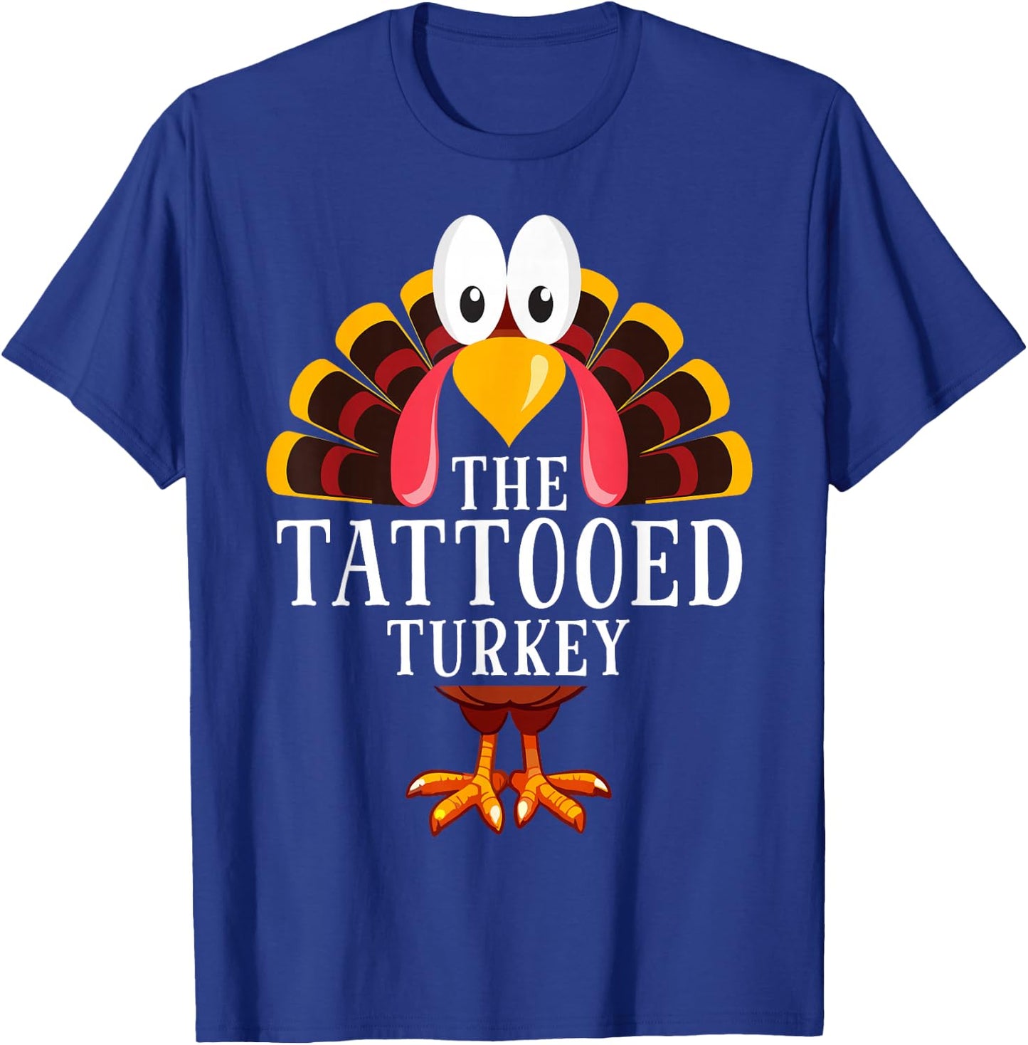 Thanksgiving The Tattooed Turkey Matching T-Shirt - T-Shirt | Royal