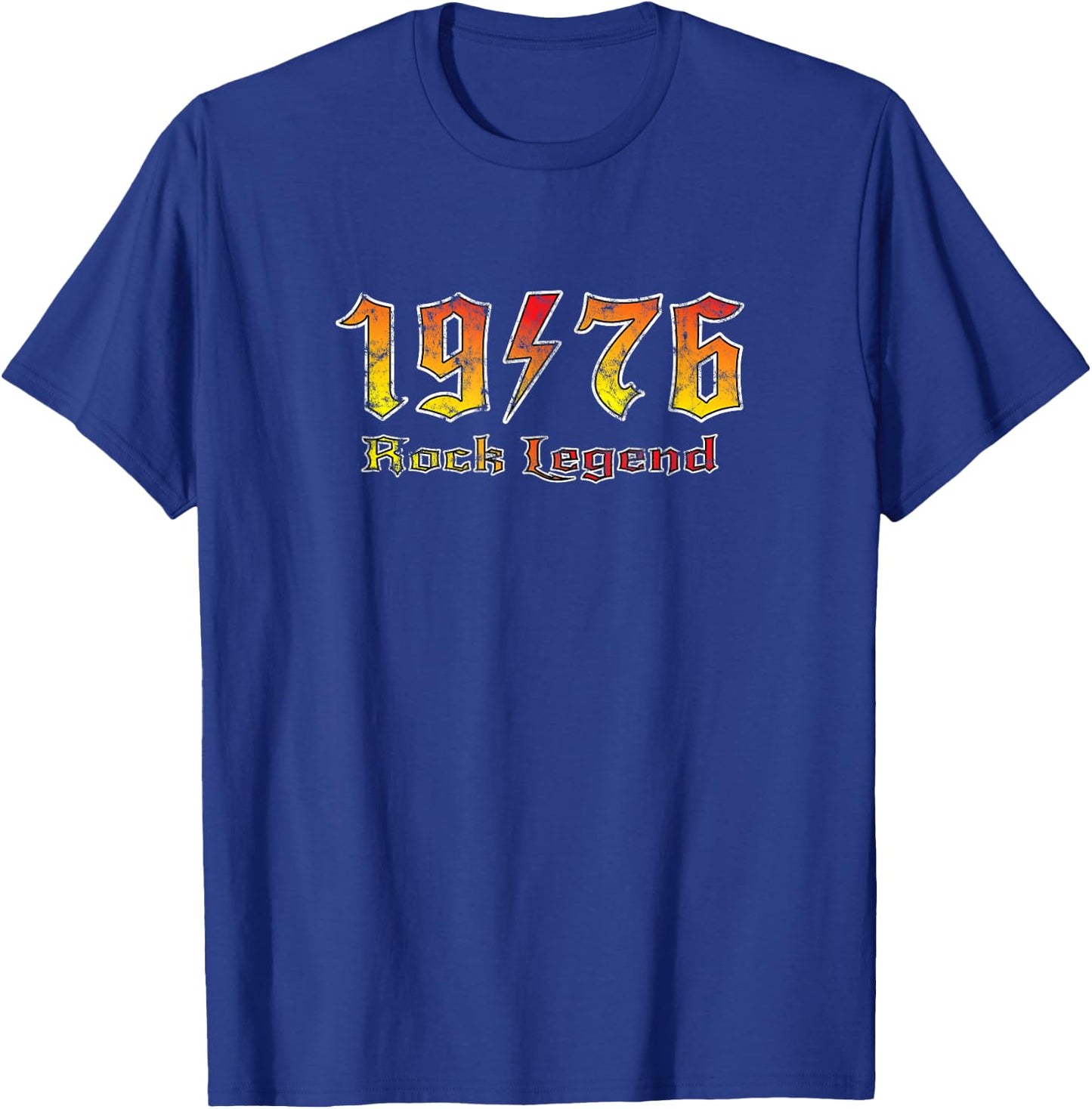 Rock Legend Since 1976 Thunderstruck Vintage Men Women T-Shirt - T-Shirt | Royal