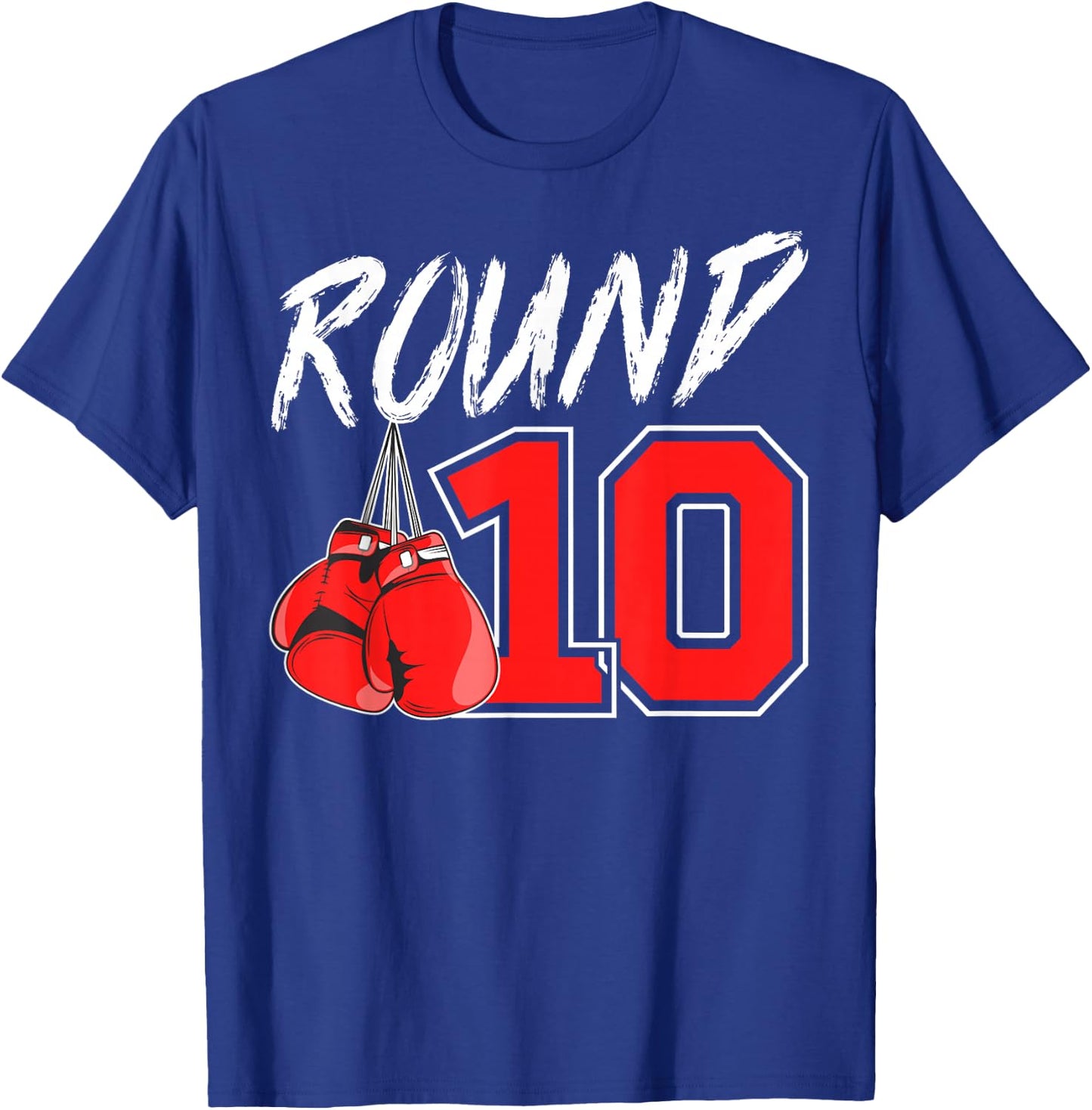 10th Birthday Boxing Boy 10 Year Old Boxer Bday Party T-Shirt - T-Shirt | Royal