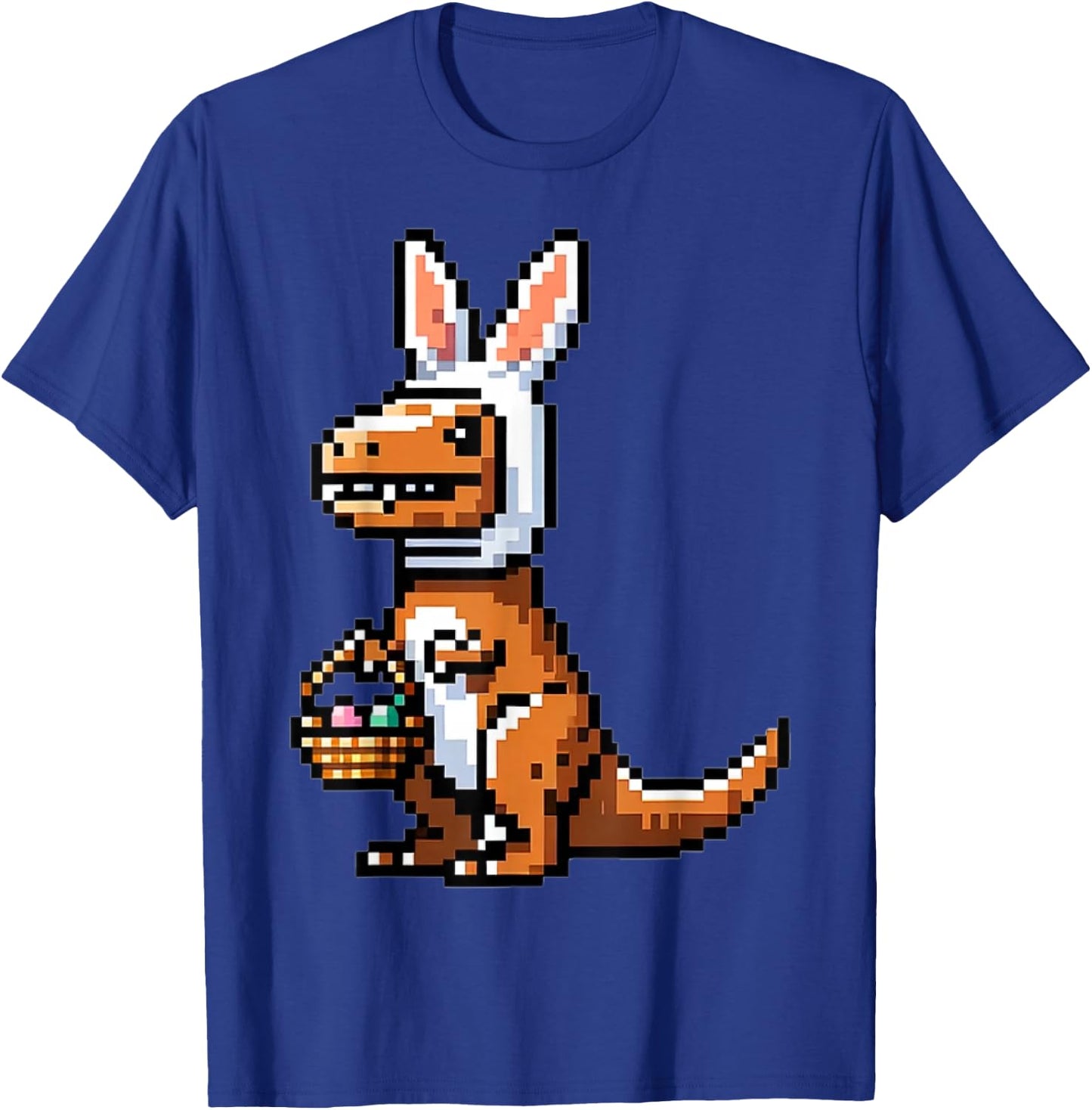 Verpixelter Dino Osterhase T-Rex Frohe Ostern Videospieler T-Shirt - T-Shirt | Royal