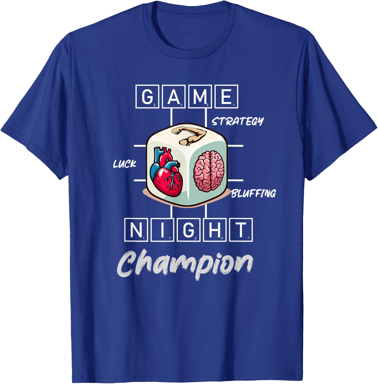 Game Night Champion Dice Design | Board Game Enthusiast. T-Shirt - T-Shirt | Royal