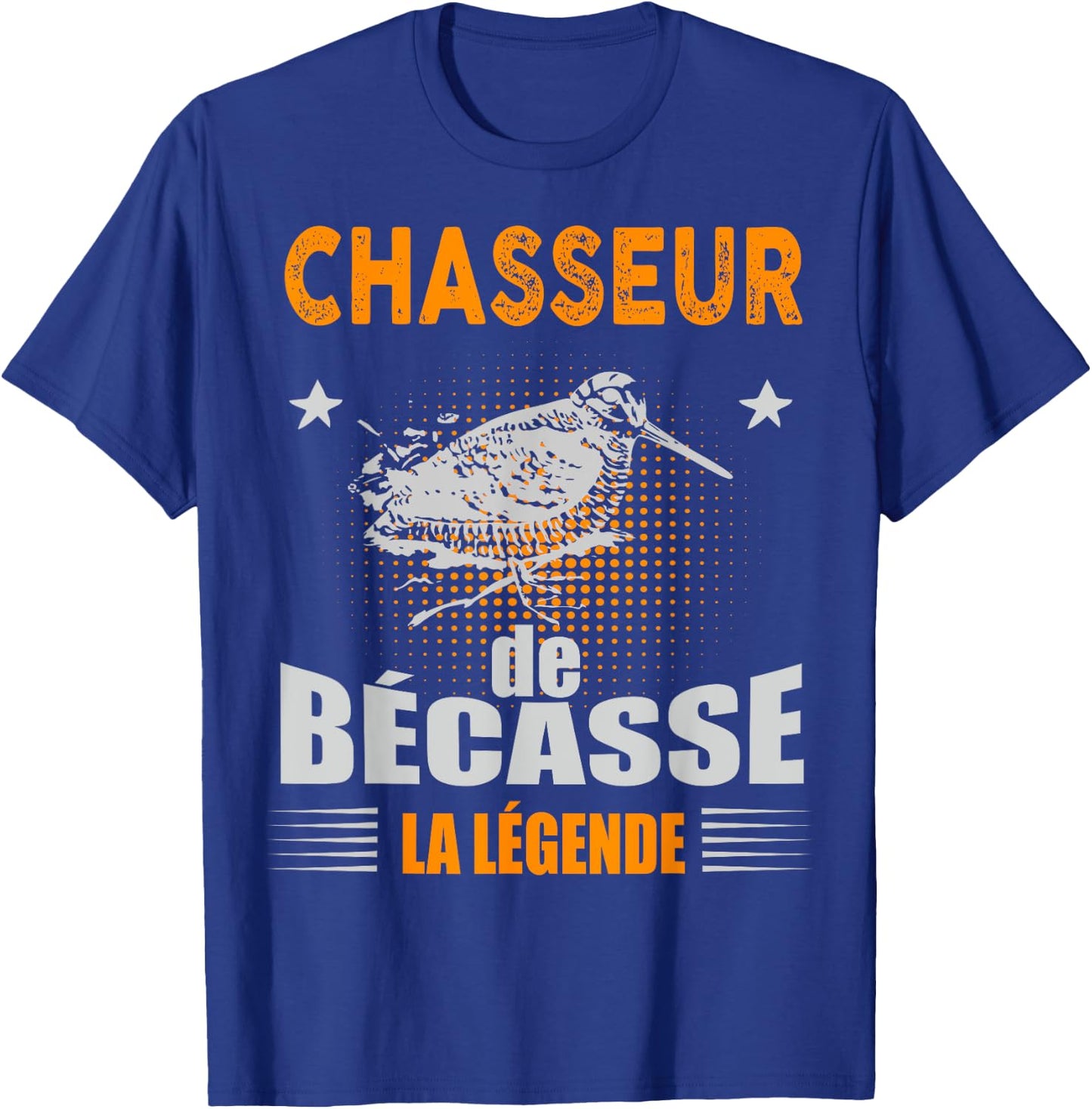 Becasse Hunter The Legend Man Hunting Snipe Game , Black, S T-Shirt - T-Shirt | Royal