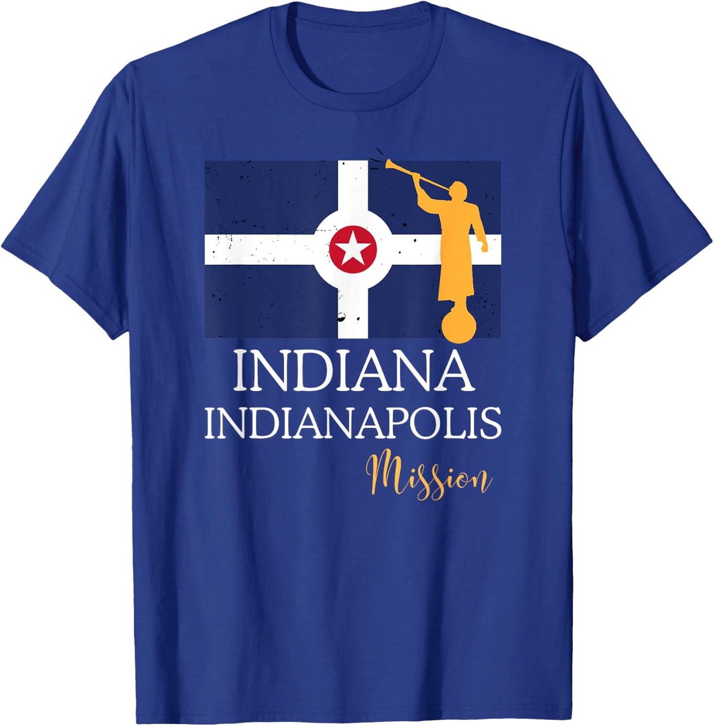Indiana Indianapolis Mormon LDS Mission Missionary T-Shirt - T-Shirt | Royal