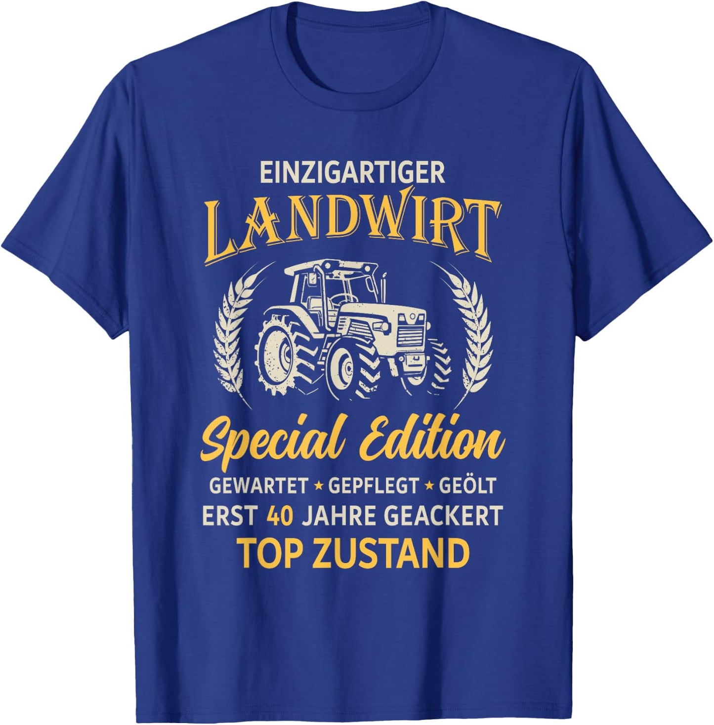 40. Geburtstag Landwirt Traktor Bauer T-Shirt - T-Shirt | Royal