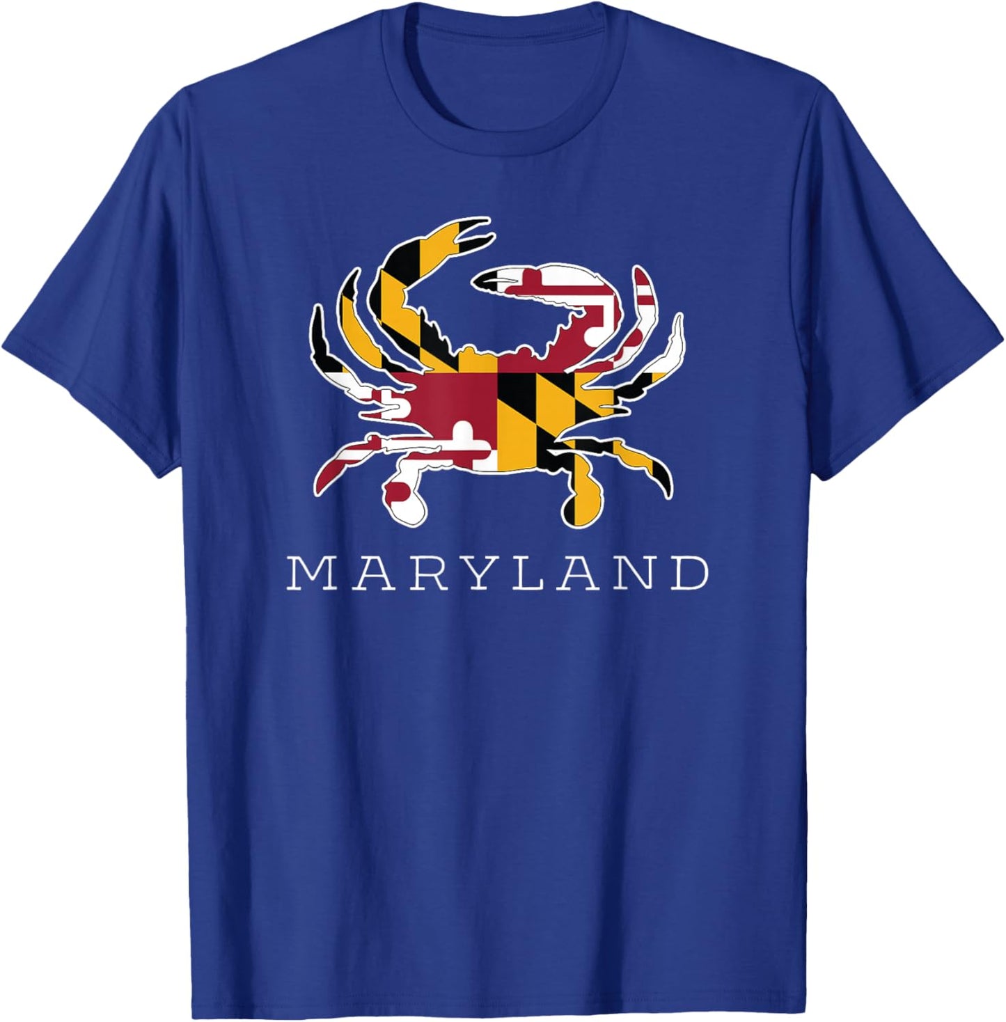Maryland State Flag Classy Blue Crab T-Shirt - T-Shirt | Royal
