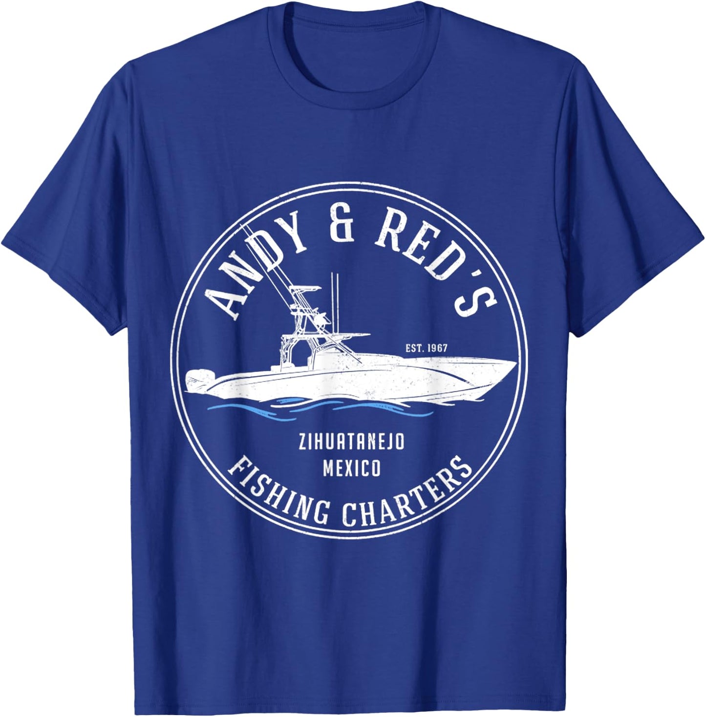 Vintage Andy & Red's Fishing Charters T-Shirt - T-Shirt | Royal
