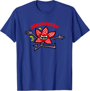Stranger Things Cartoon Demogorgon , grey, S T-Shirt - T-Shirt | Royal